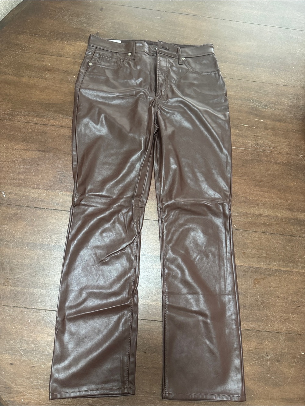 GAP Vintage Slim High Rise Pants in Brown